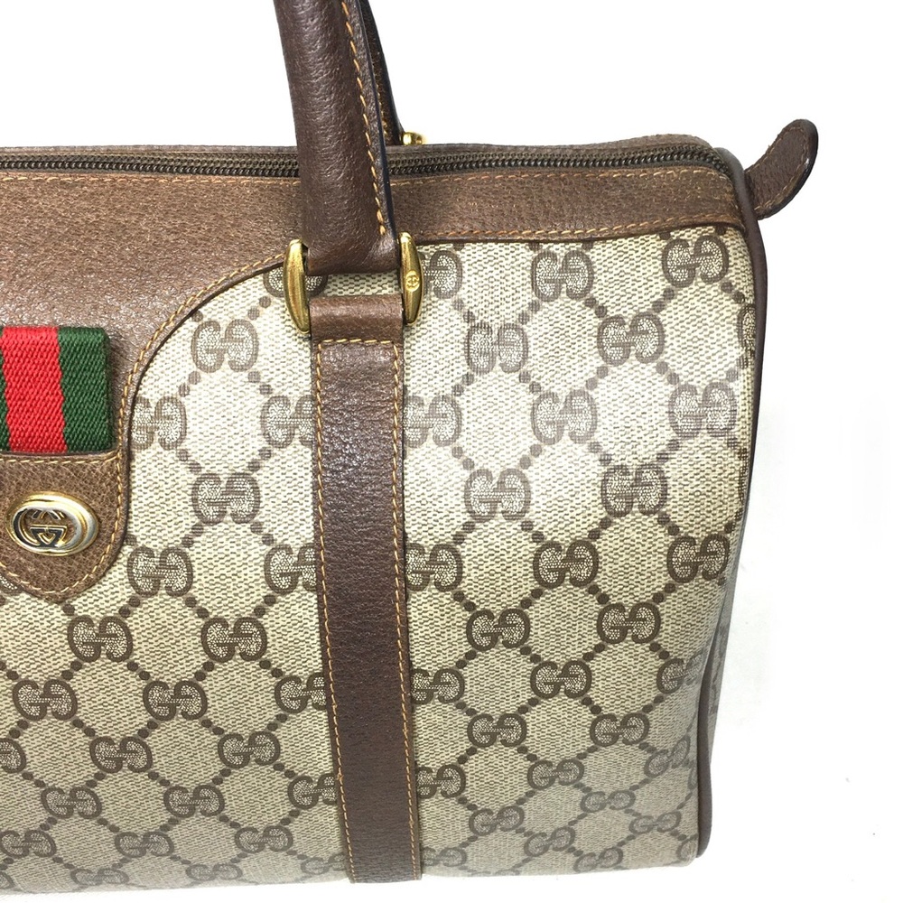 Authentic Gucci brown Boston satchel bag - Picture 5 of 15